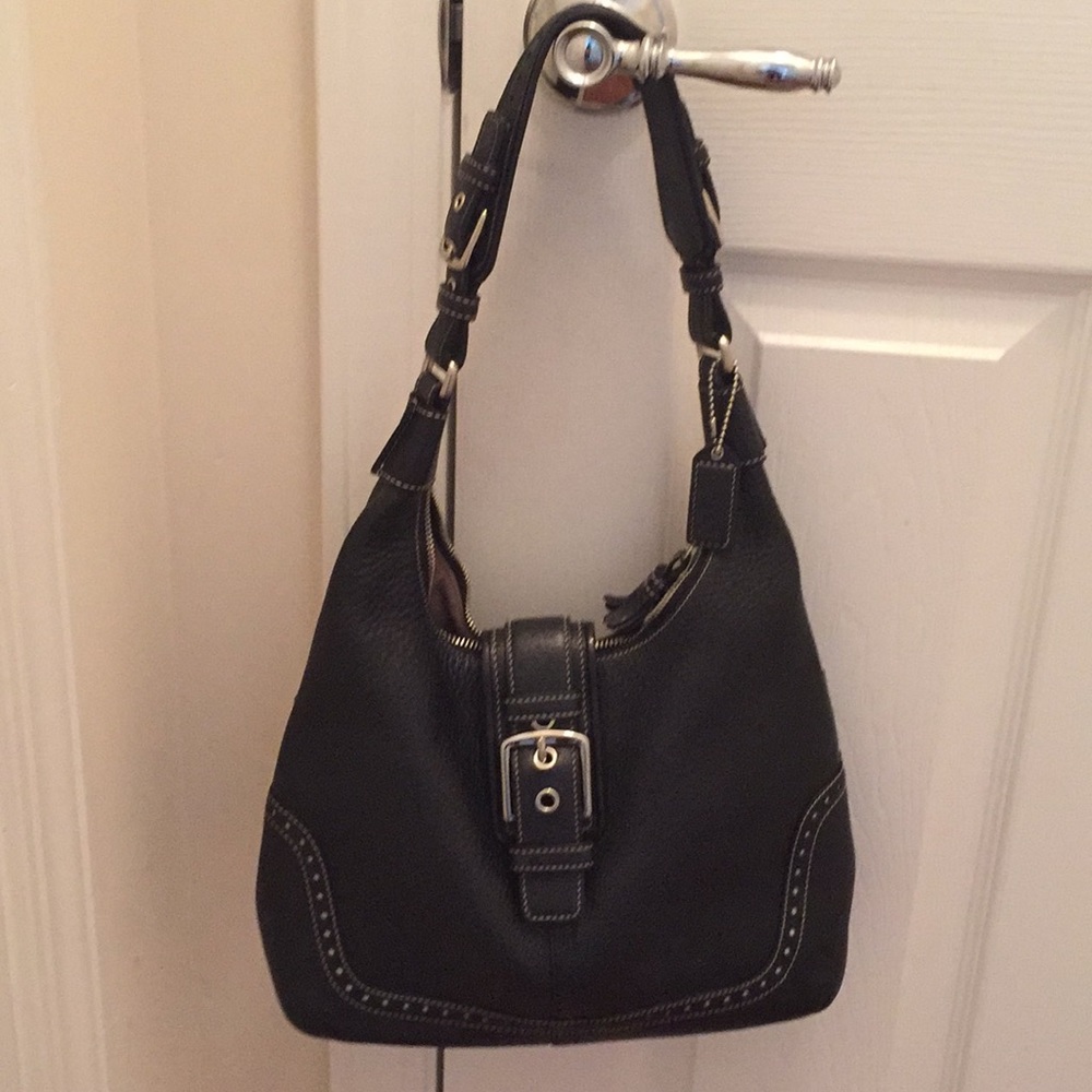 Mint condition Coach Purse/hobo/Hampton-Navy Blue